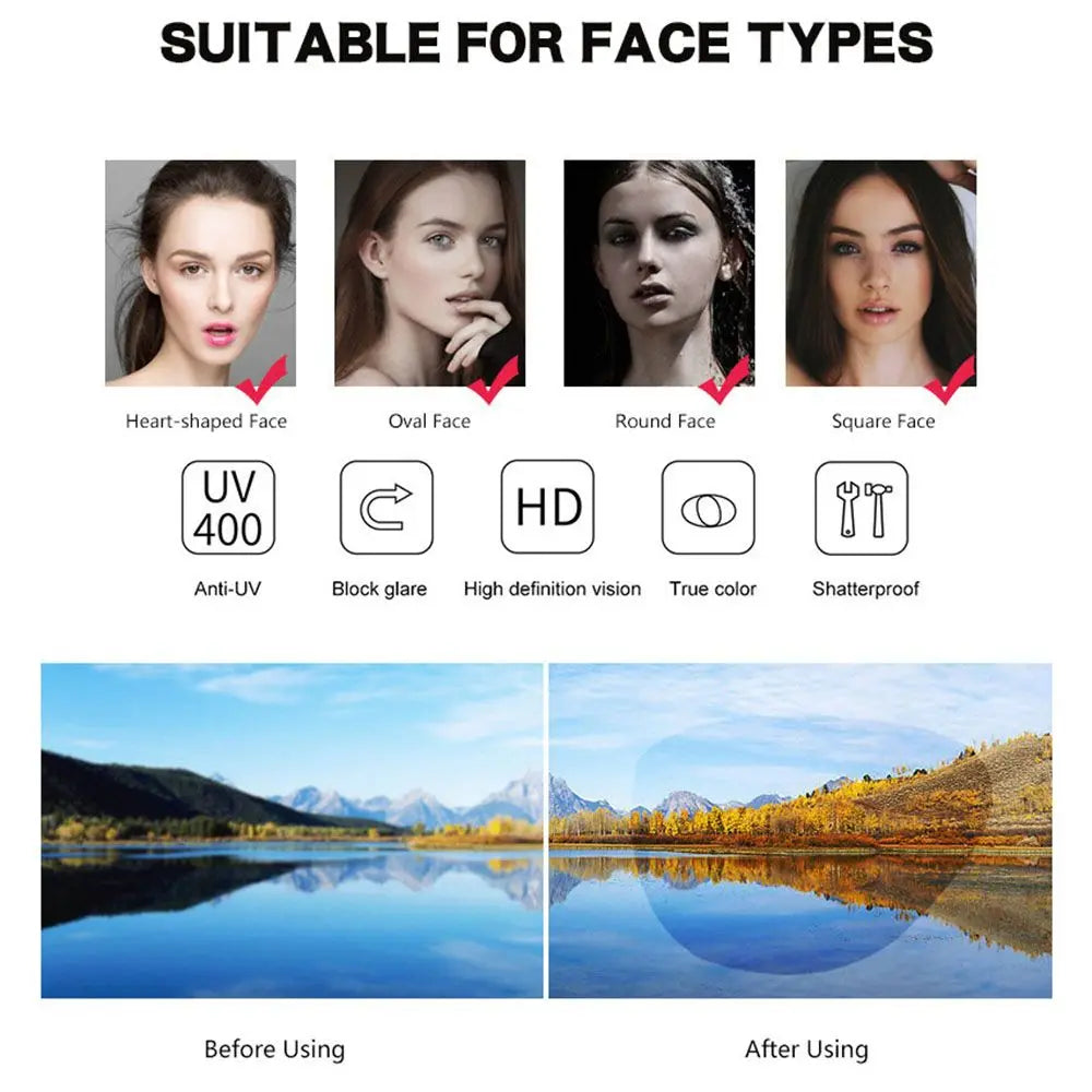 New Fashion Square Eyeglasses Optical Anti-blue Glasses Sunglasses Frame Eyewear Female Spectacles Vintage Oversized Accessories