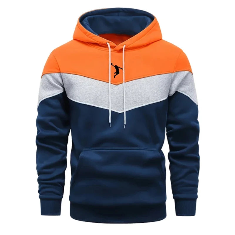 New Trend Male Autumn Winter Hooded Sweatshirt High Quality Daily Casual Sports Long Sleeved Pullover Men's Urban Fahsion Hoodie