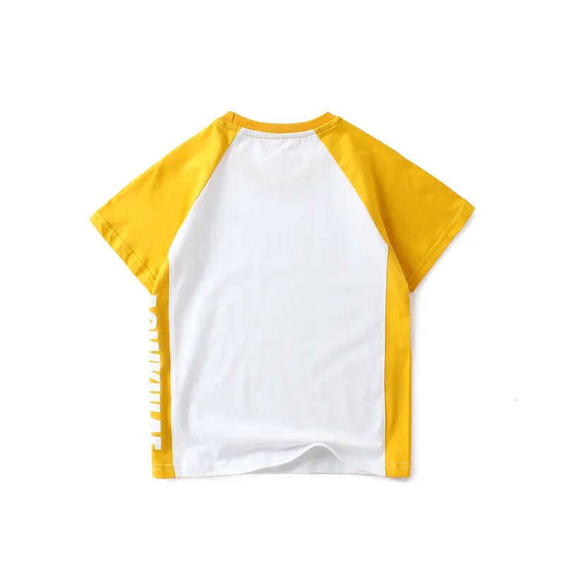 IENENS Summer T-shirt Clothes Kids Clothing Children Boys Soft T-shirt Baby Cotton Letter Tees Short Sleeves Tops