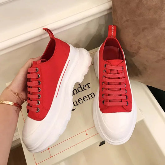 2025 new fashion platform men's and women's special canvas shoes comfortable deodorizing non-slip walking shoes