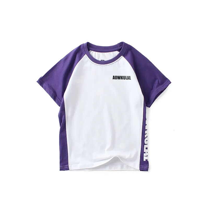IENENS Summer T-shirt Clothes Kids Clothing Children Boys Soft T-shirt Baby Cotton Letter Tees Short Sleeves Tops