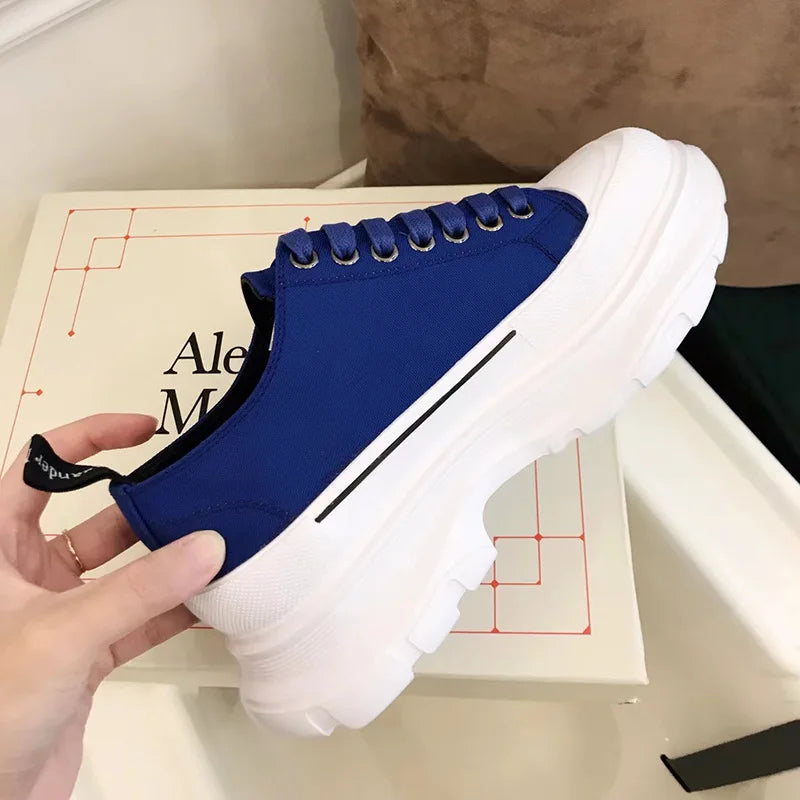 2025 new fashion platform men's and women's special canvas shoes comfortable deodorizing non-slip walking shoes