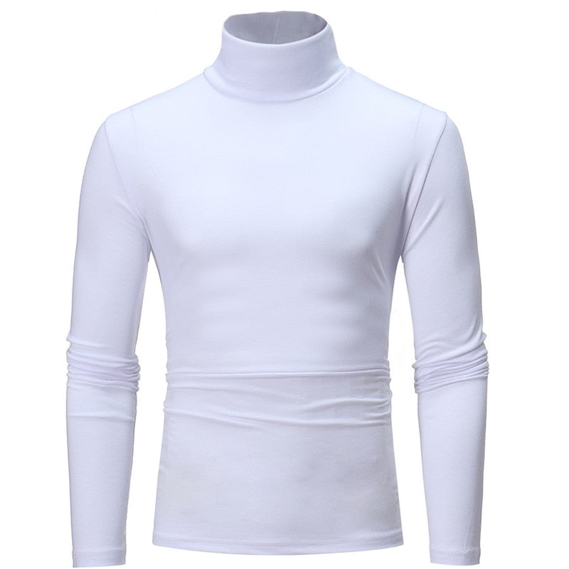 turtleneck for men slim elastic thin pullover men Spring Autumn knitting turtleneck men brand Men's high neck sweater