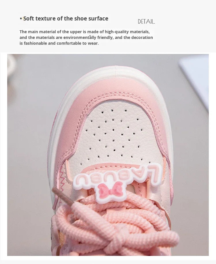 JHTFor Girls' High Top Plus Fleece Durable Autumn Warm Double Cotton Sports Sneakers Versatile Casual Children's Shoes