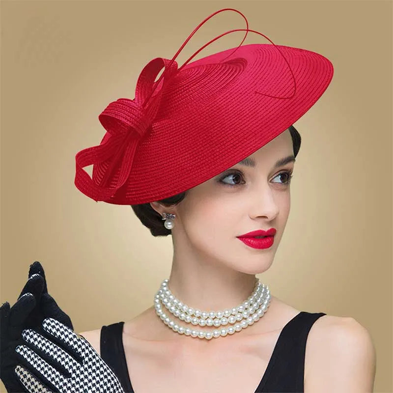 FS Fascinators Black White Weddings Pillbox Hat For Women Church Hat Sraw Fedora Black Wide Ladies Dress Sinamay Derby Hats