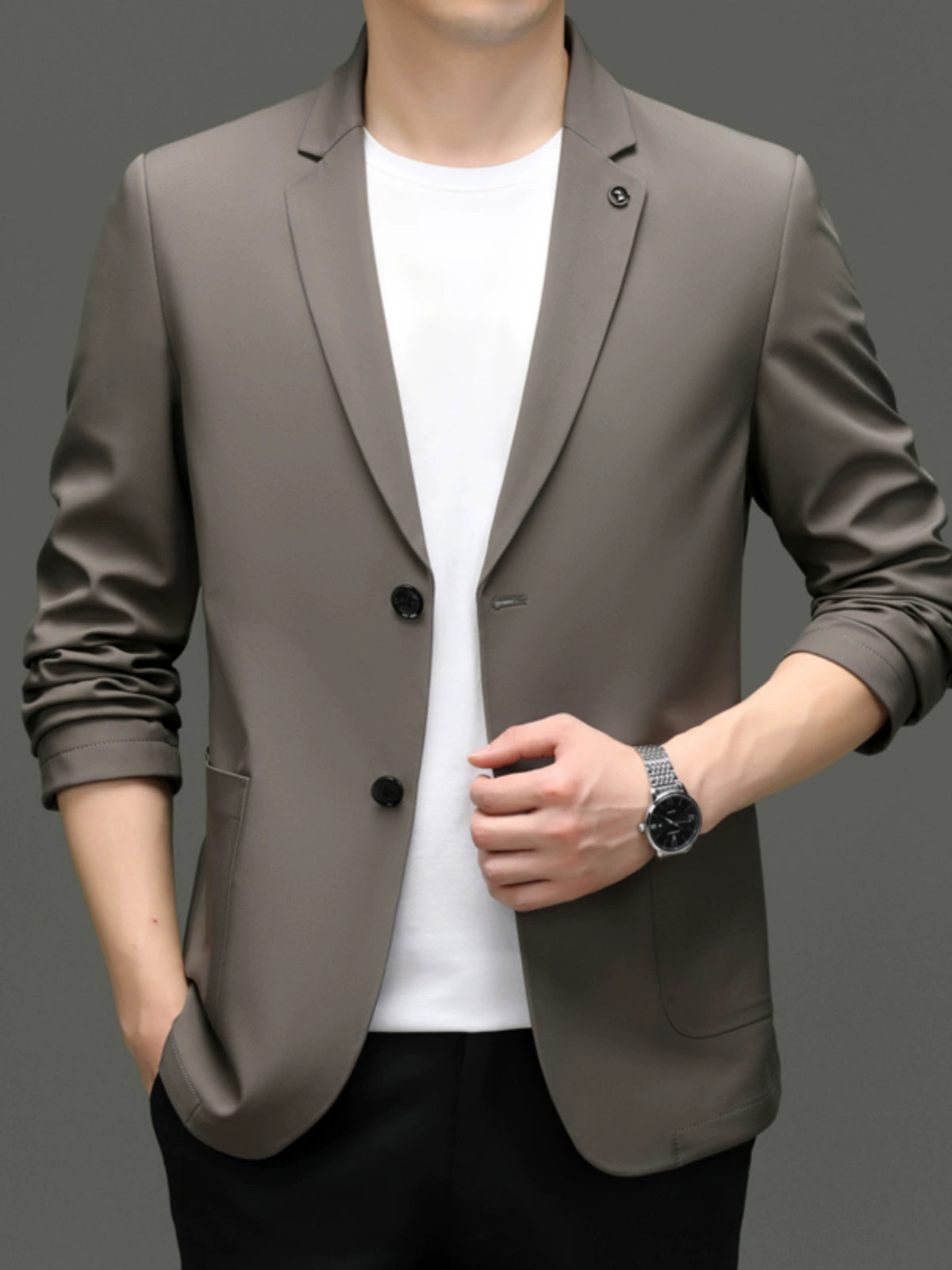High-Grade Adhesive Seamless Handsome Casual Coat Suit