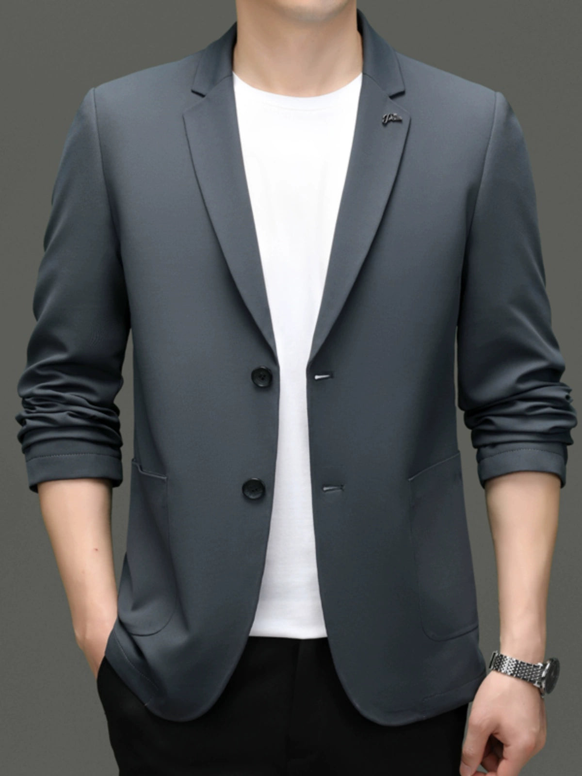High-Grade Adhesive Seamless Handsome Casual Coat Suit
