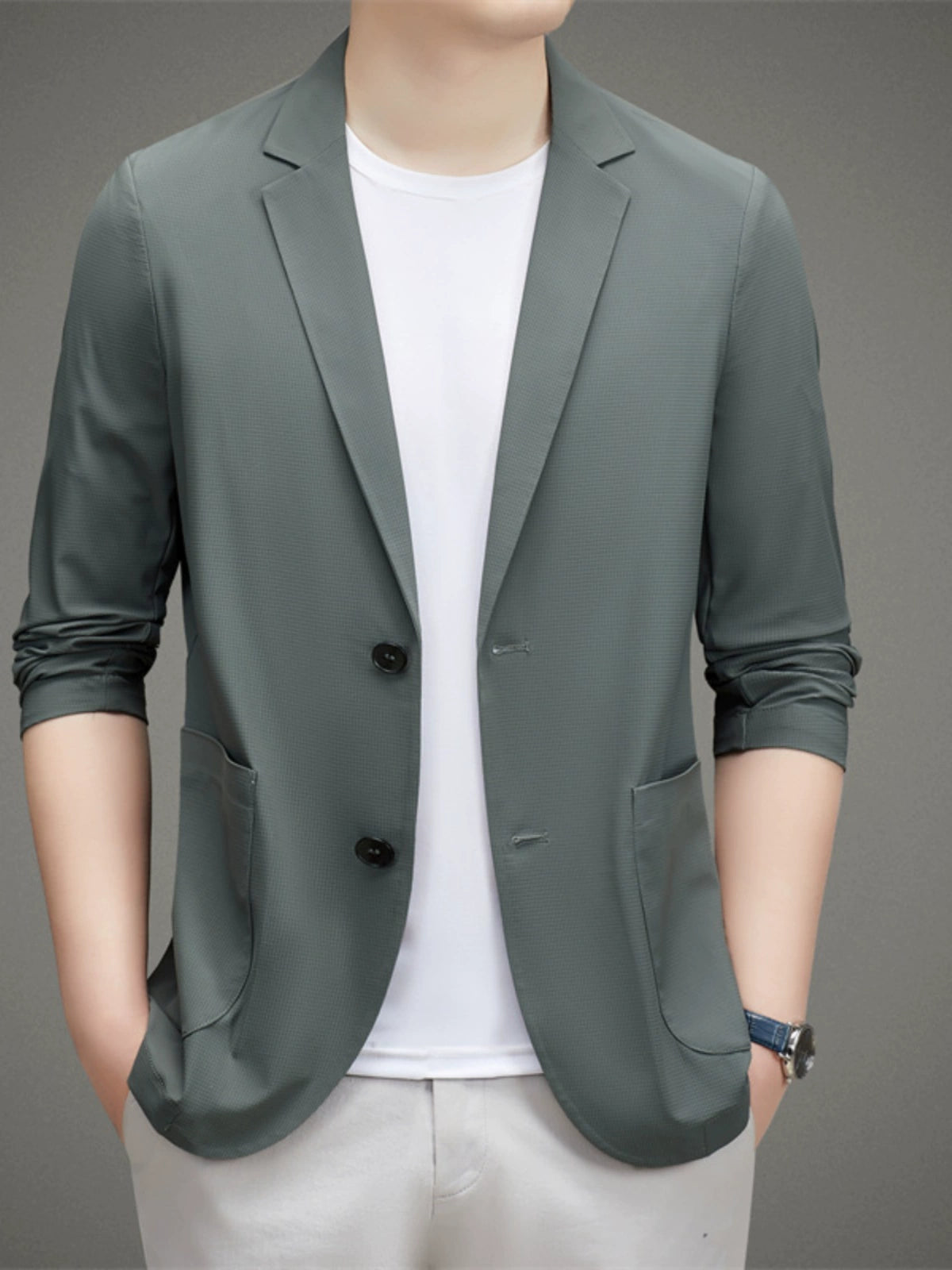 High-Grade Adhesive Seamless Handsome Casual Coat Suit