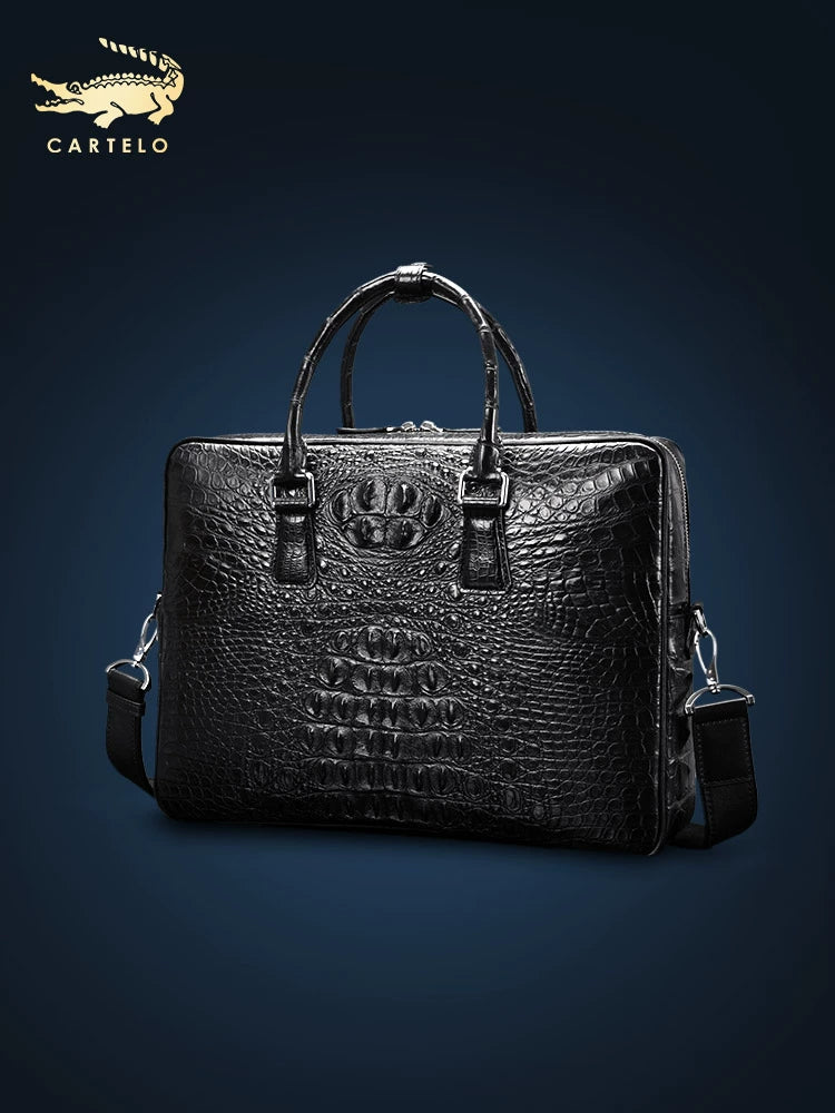 Genuine Leather Men's Fashion Trendy One-Shoulder Messenger Hand Bag