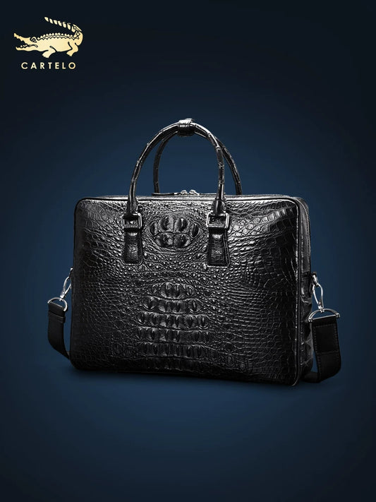 Genuine Leather Men's Fashion Trendy One-Shoulder Messenger Hand Bag