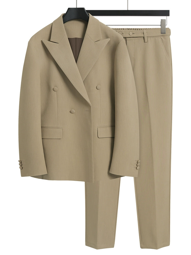 Profile Casual Closure Collar Double Breasted Baggy Coat