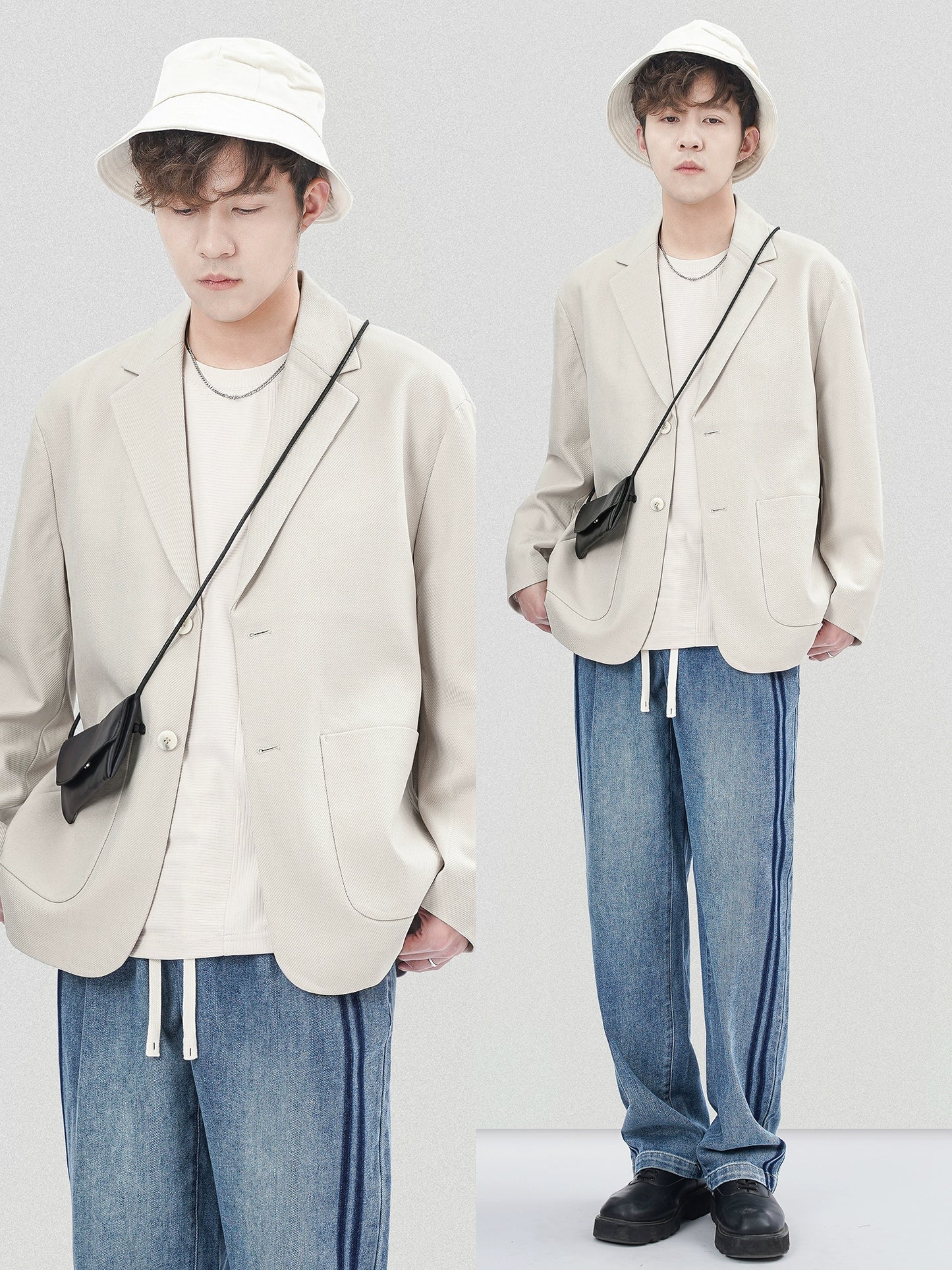 Niche Drape Spring and Autumn Casual Top Coat Suit