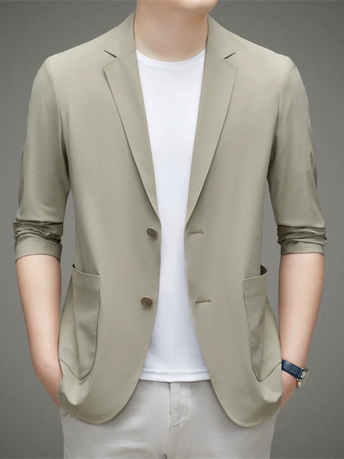 High-Grade Adhesive Seamless Handsome Casual Coat Suit