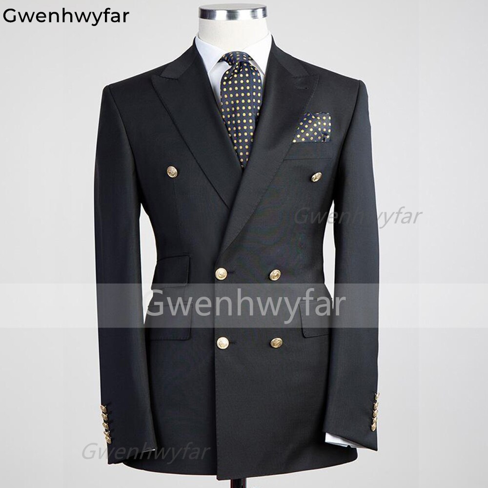 Gwenhwyfar Men Suits for Prom with Notched Lapel 2 Pieces Custom Wedding Tuxedos Men Set Blazer with Pants Male Fashion Clothes