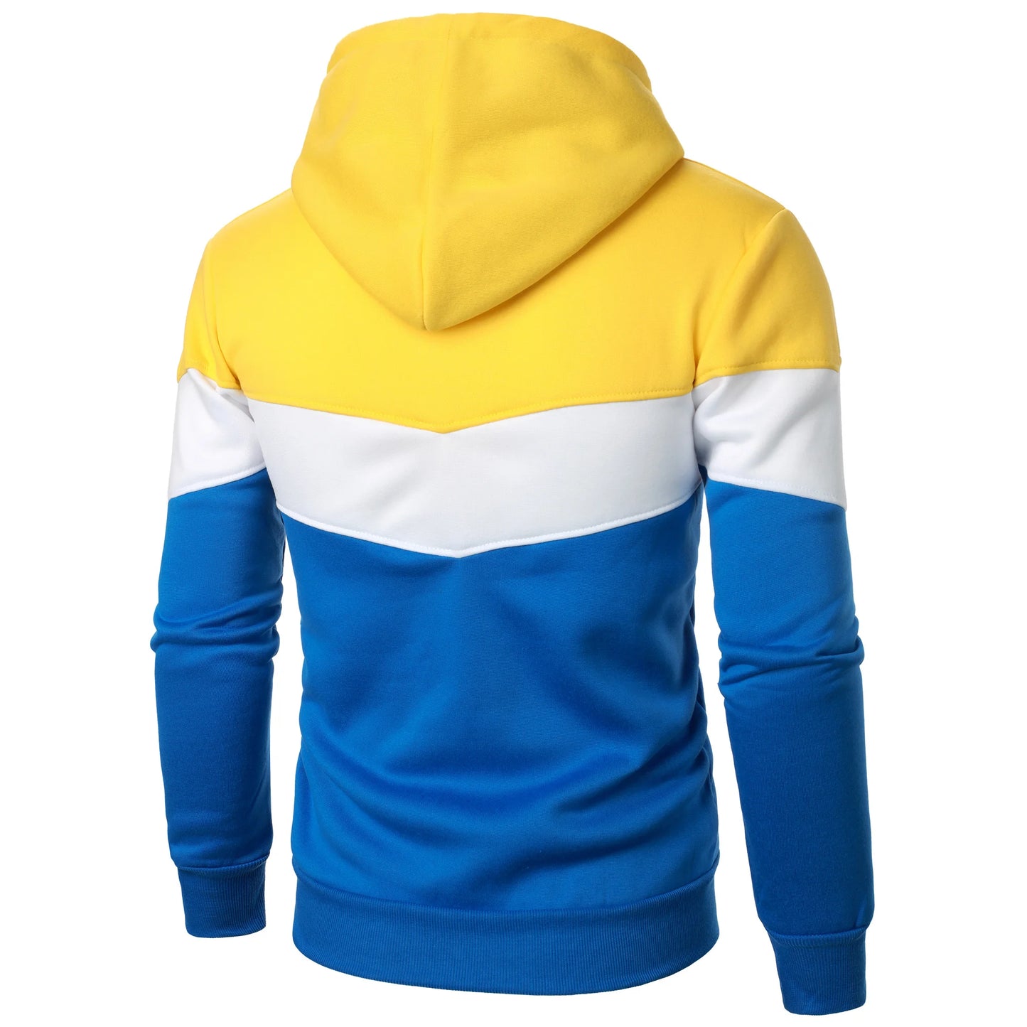 Autumn and winter men's color match color fashion hoodie men's casual sports shirt