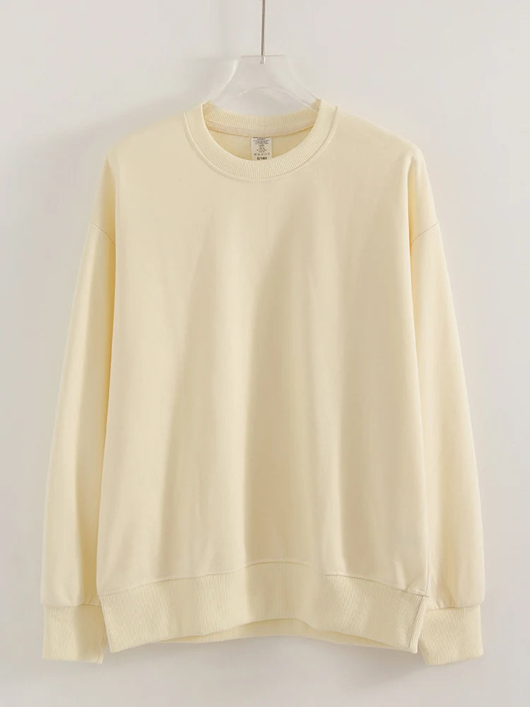 Women's Sweatshirt Sport Loose Fall Clothes Streetwear Pullover Oversized Crewneck Sweatshirt Black For Women Red Sweatshirts