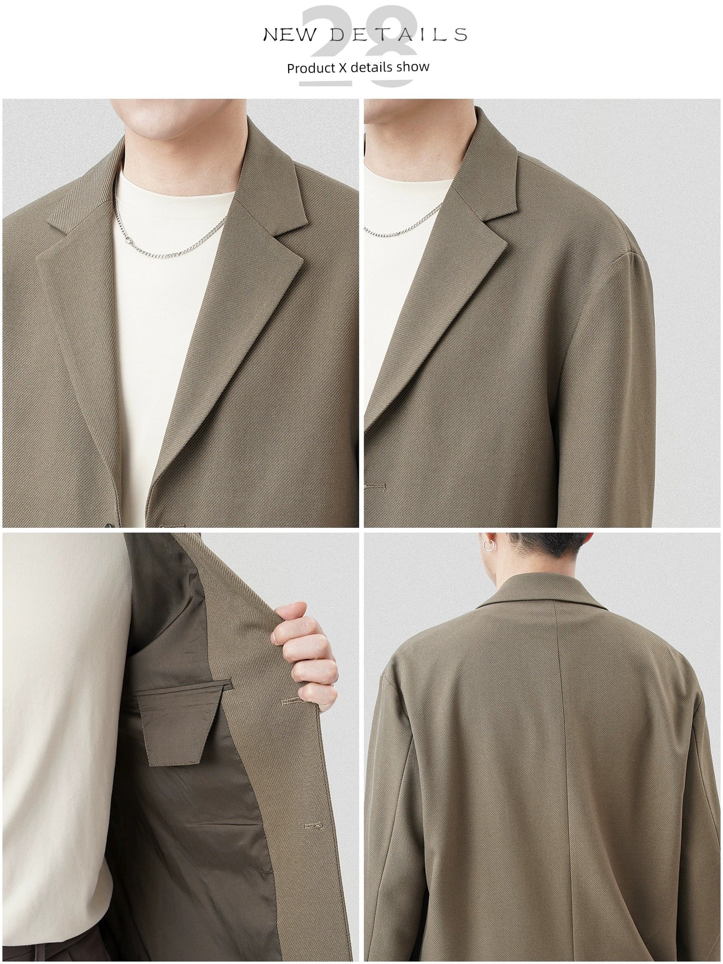 Niche Drape Spring and Autumn Casual Top Coat Suit