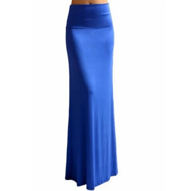 Women Mermaid Skirts Summer Fashion New High Waist Slim Solid Color Long Clothing Thin Skirt