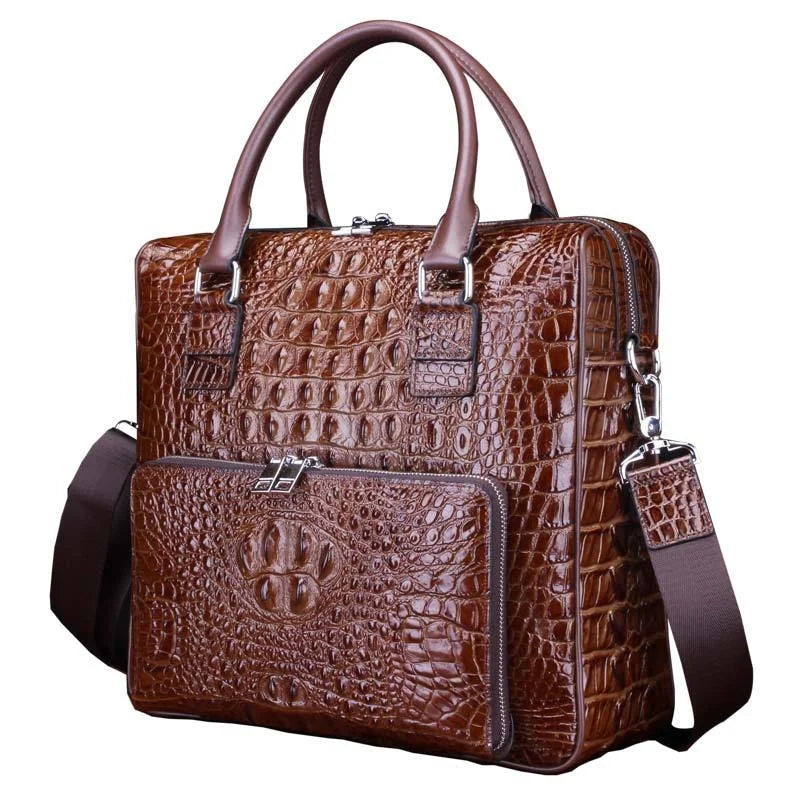 2022 New Genuine Leather Men's Single Shoulder Briefcase Handbag Business Messenger Office Document Bag High-end Free Shipping