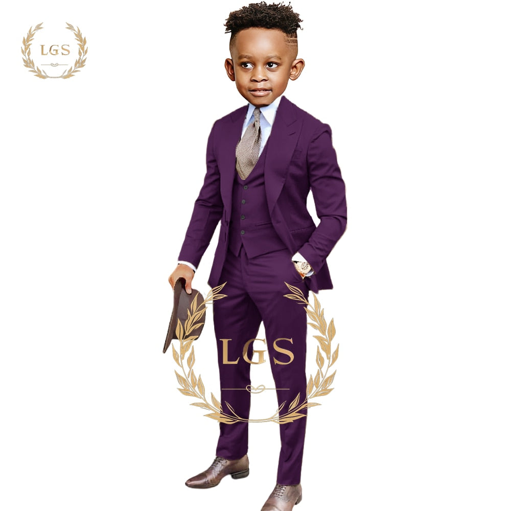 Handcrafted Boy's 3-Piece Suit Set: Perfect for Weddings, Parties, and Special Occasions, Embrace the Elegance