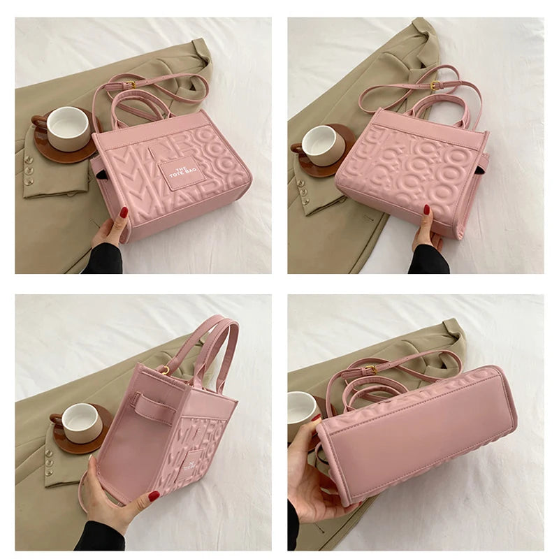 New Women's Tote Bag Women Handbags Letter Shoulder Bags Shopper Purses Female PU Crossbody Bags For Women Clutch Handbag
