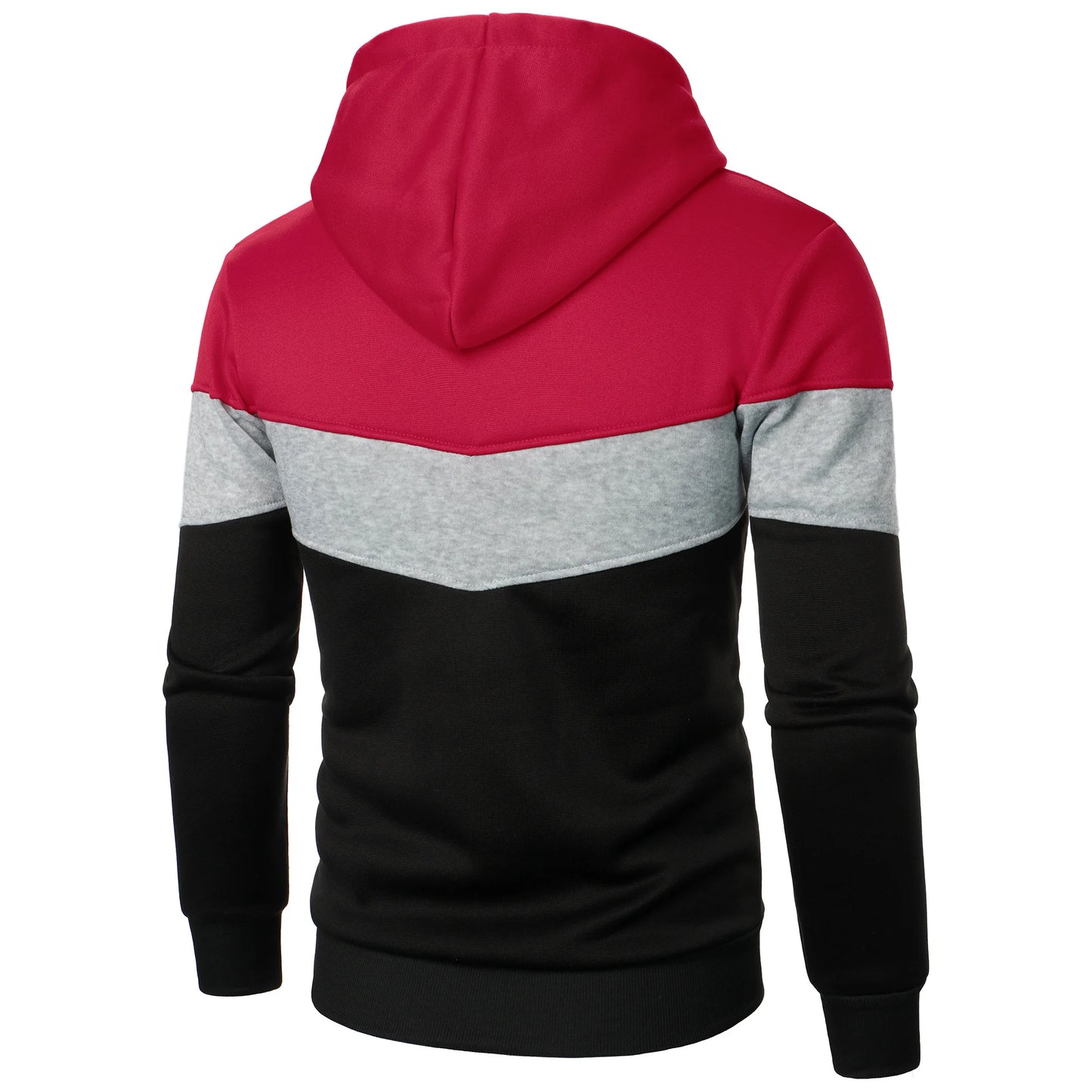 Autumn and winter men's color match color fashion hoodie men's casual sports shirt