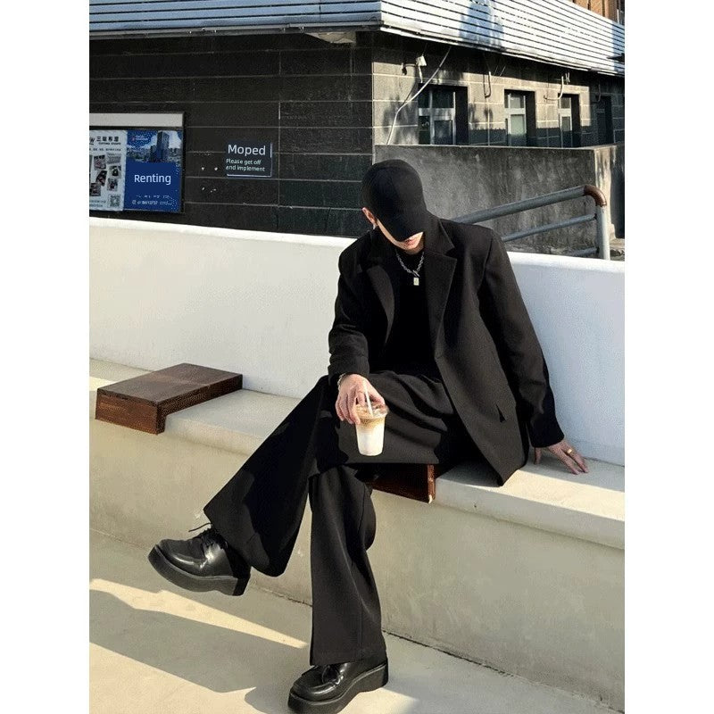 Trendy Casual Business British Style Yupi Padded Shoulder Coat