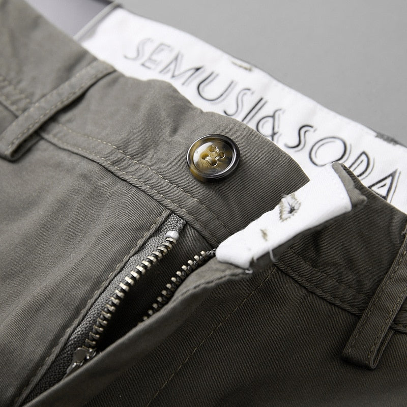 Smart Black Pants Men Clothing Business Office Cotton Straight Suit Pants Men Trousers Casual Flat 2023 Spring  Autumn New
