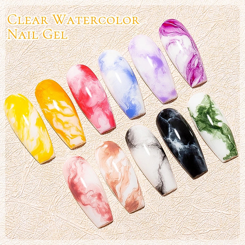 Mtssii Blossom Gel Nail Art Transparent Blossom Nail Polish Blooming Smook Effect Flower Gel Polish Soak off UV Nail Glue Gel