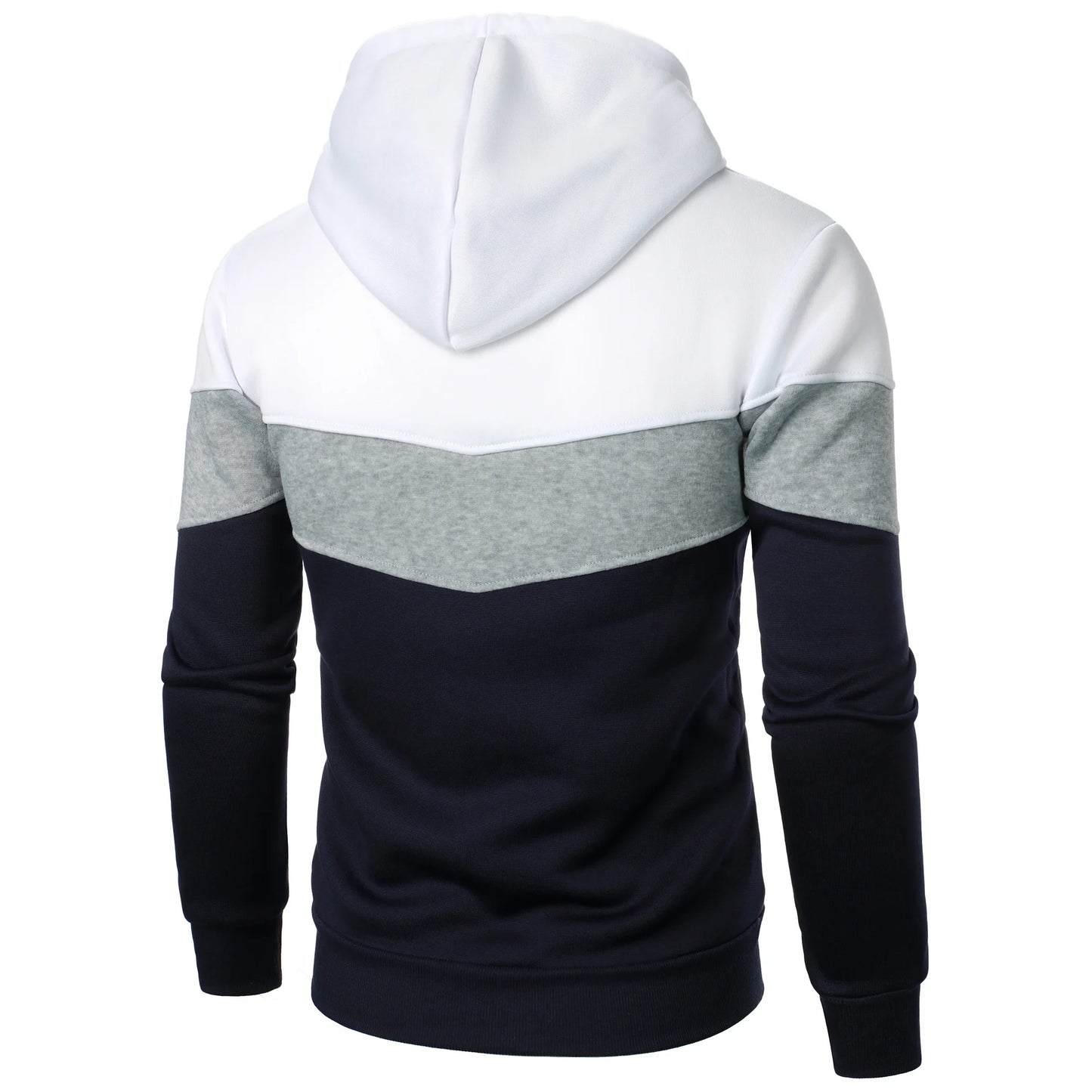 Autumn and winter men's color match color fashion hoodie men's casual sports shirt
