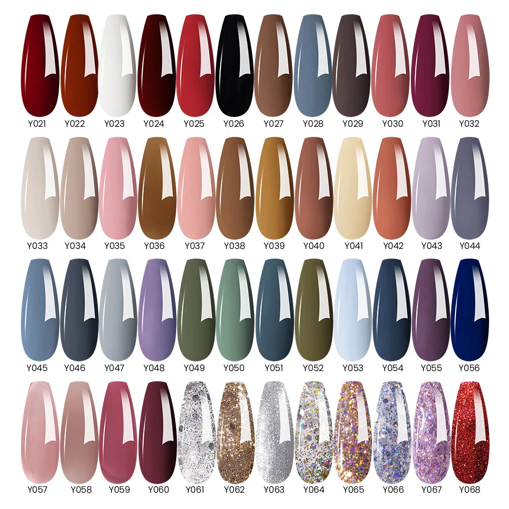 MAYCHAO 12ml Gel Nail Polish Semi-permanent Varnish Hybrid UV Nails Art Glitter 48 Colors Gel Polish Manicure Enamels For Nails