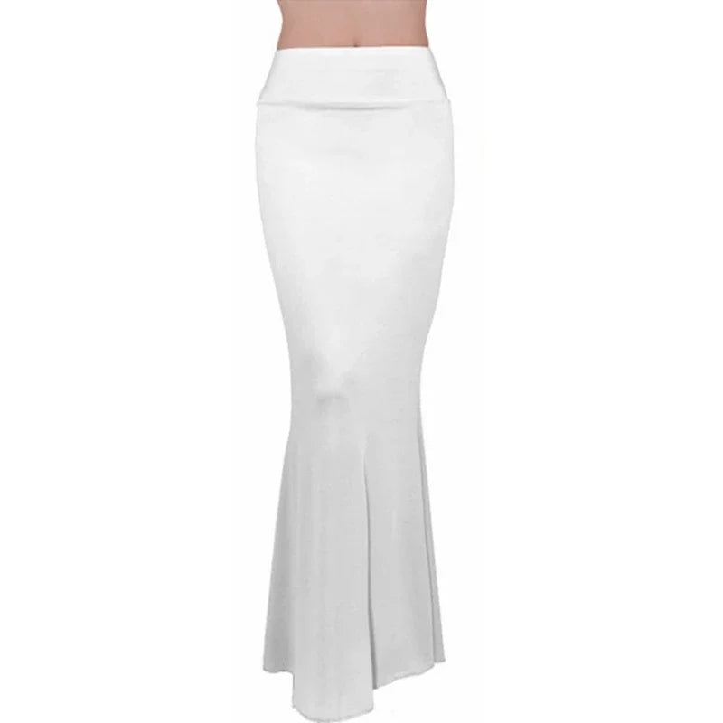 Women Mermaid Skirts Summer Fashion New High Waist Slim Solid Color Long Clothing Thin Skirt