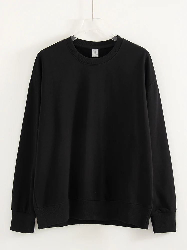 Women's Sweatshirt Sport Loose Fall Clothes Streetwear Pullover Oversized Crewneck Sweatshirt Black For Women Red Sweatshirts