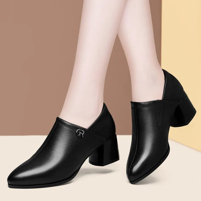 Cresfimix Botas Femininas Women Cute Sweet High Quality Square Heel Short Ankle Boots Lady Casual Street Winter Heel Shoes A790B