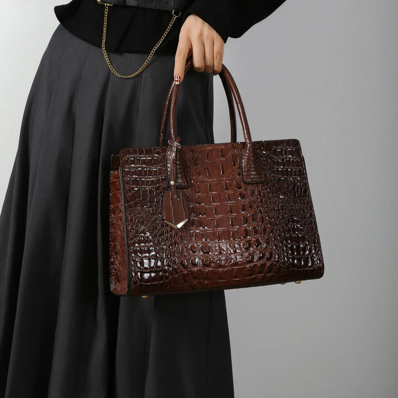 ALLIGATOR Leather Women Messenger Bags Crocodile Female Crossbody Shoulder Hand Bags for Women 2024 High Quality Ladies Handbags