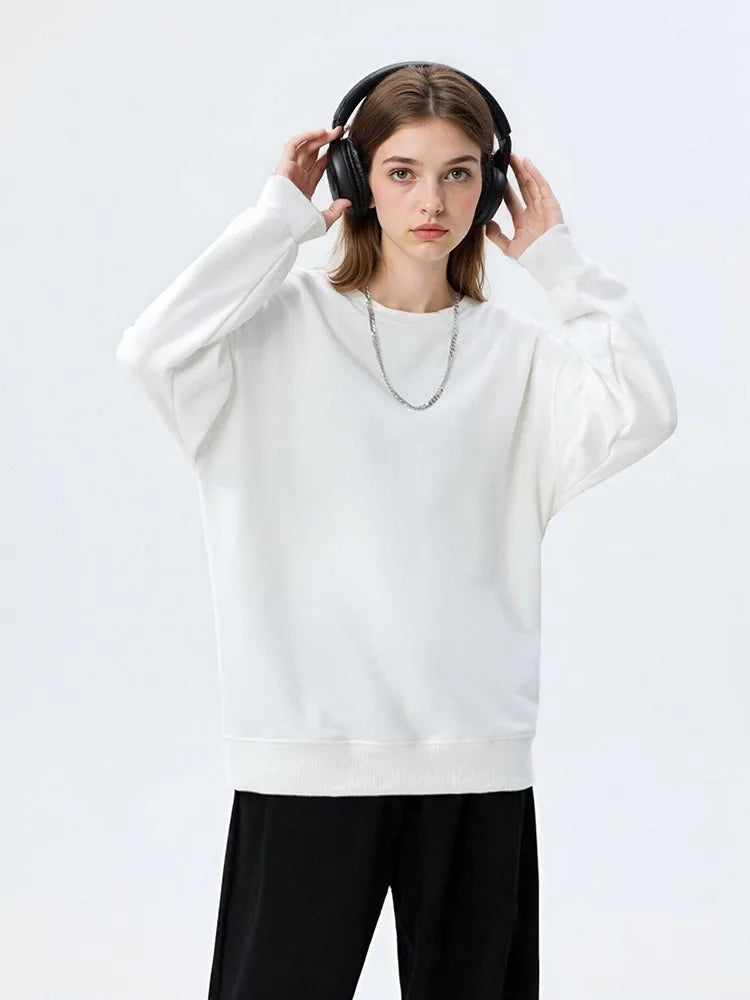 Women's Sweatshirt Sport Loose Fall Clothes Streetwear Pullover Oversized Crewneck Sweatshirt Black For Women Red Sweatshirts