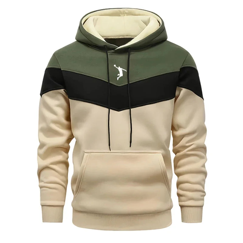 New Trend Male Autumn Winter Hooded Sweatshirt High Quality Daily Casual Sports Long Sleeved Pullover Men's Urban Fahsion Hoodie