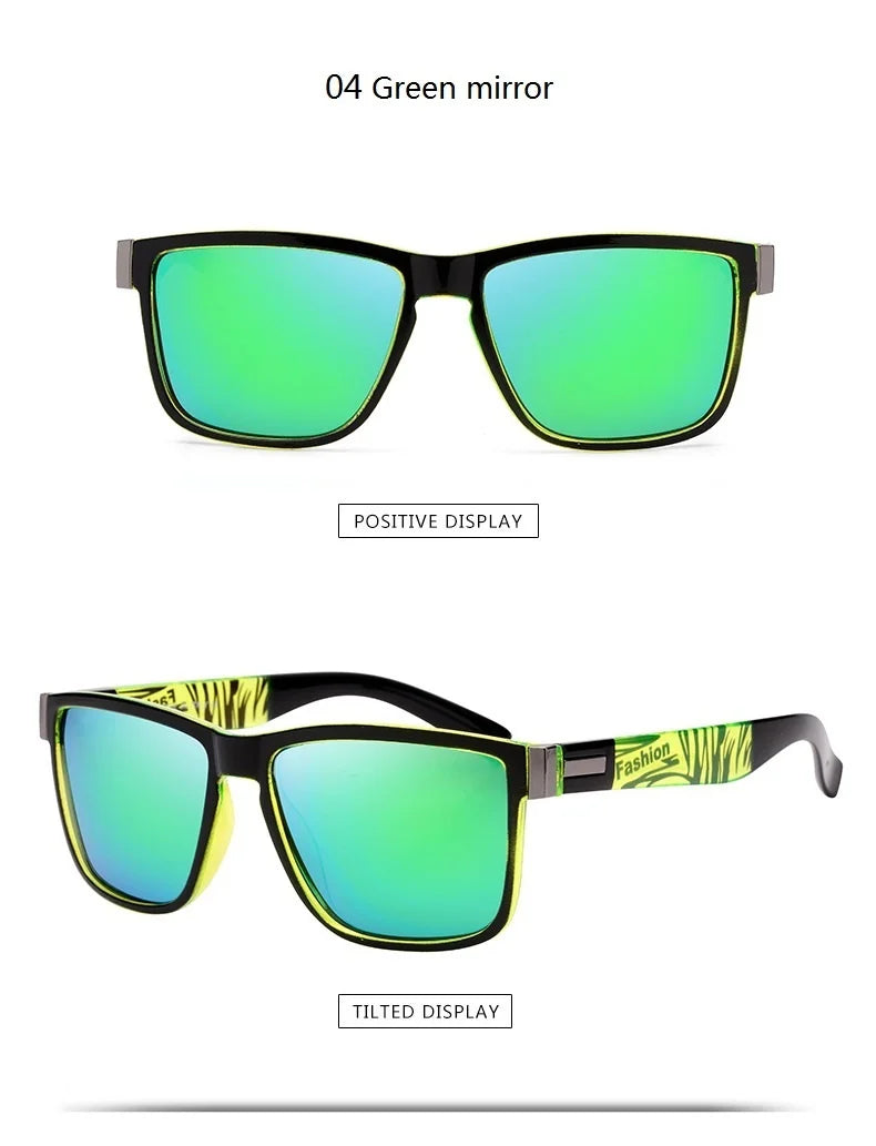 Classic Square Vintage Men's Polarized Sunglasses For Men Women Luxury Brand Designer Driving Sun Glasses UV400 Fishing Eyewear