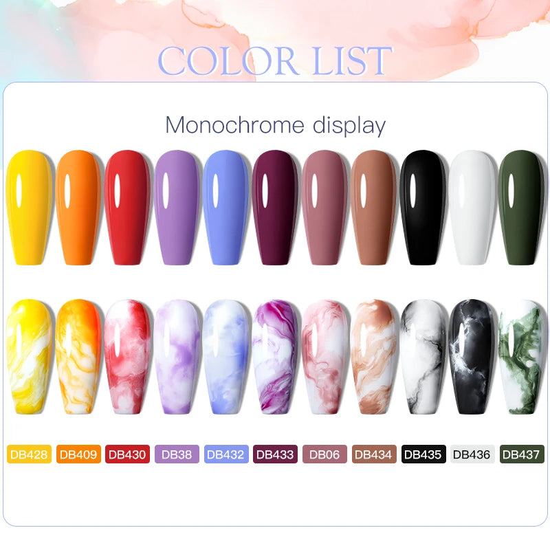 Mtssii Blossom Gel Nail Art Transparent Blossom Nail Polish Blooming Smook Effect Flower Gel Polish Soak off UV Nail Glue Gel