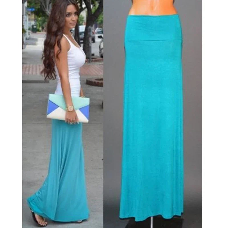 Women Mermaid Skirts Summer Fashion New High Waist Slim Solid Color Long Clothing Thin Skirt