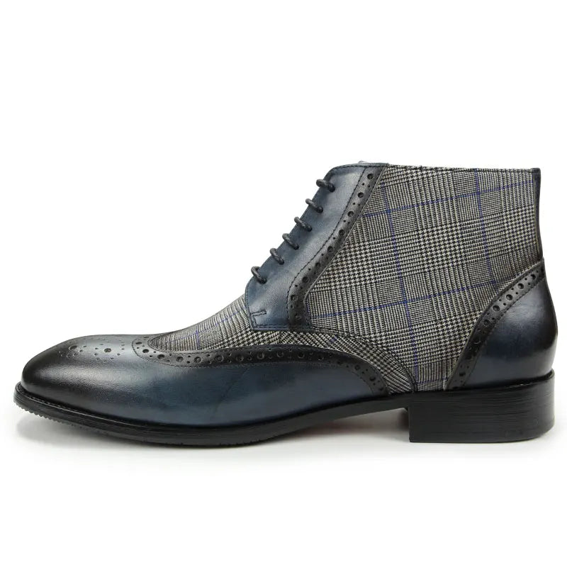 New In Fashion Ankle Boot Mens Genuine Leather Cowhide Casual Sapato Social Masculino Classic Elegant Pointed Toe Wear-Resistant