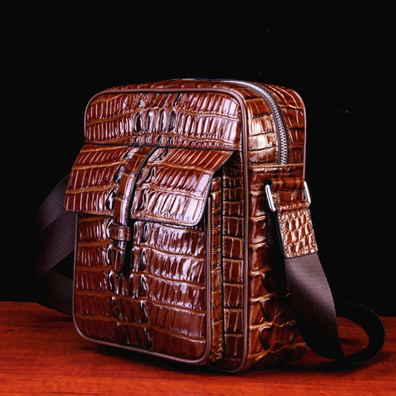2022 New Genuine Leather Men's Single Shoulder Briefcase Handbag Business Messenger Office Document Bag High-end Free Shipping
