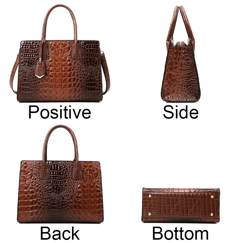 ALLIGATOR Leather Women Messenger Bags Crocodile Female Crossbody Shoulder Hand Bags for Women 2024 High Quality Ladies Handbags