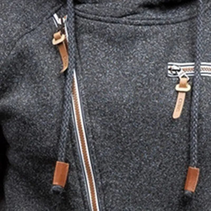 New Fashion Mens Hoodie Men Zipper AutumnSolid Knitted Streetwear Mens Hoodies Winter Drawstring Casual Slim Hoodie MWW151