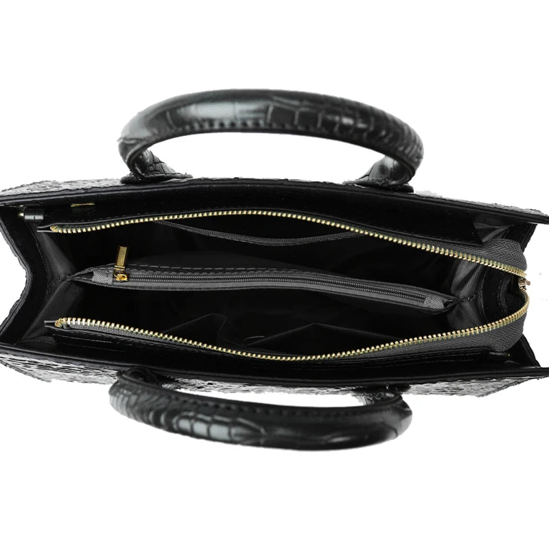 ALLIGATOR Leather Women Messenger Bags Crocodile Female Crossbody Shoulder Hand Bags for Women 2024 High Quality Ladies Handbags