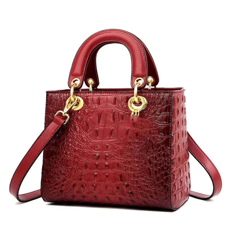 2024 High Quality Luxury Brand Designer PU Leather Shoulder Bag Women Hand Bags Crocodile Purses Ladies Messenger Handbag Totes