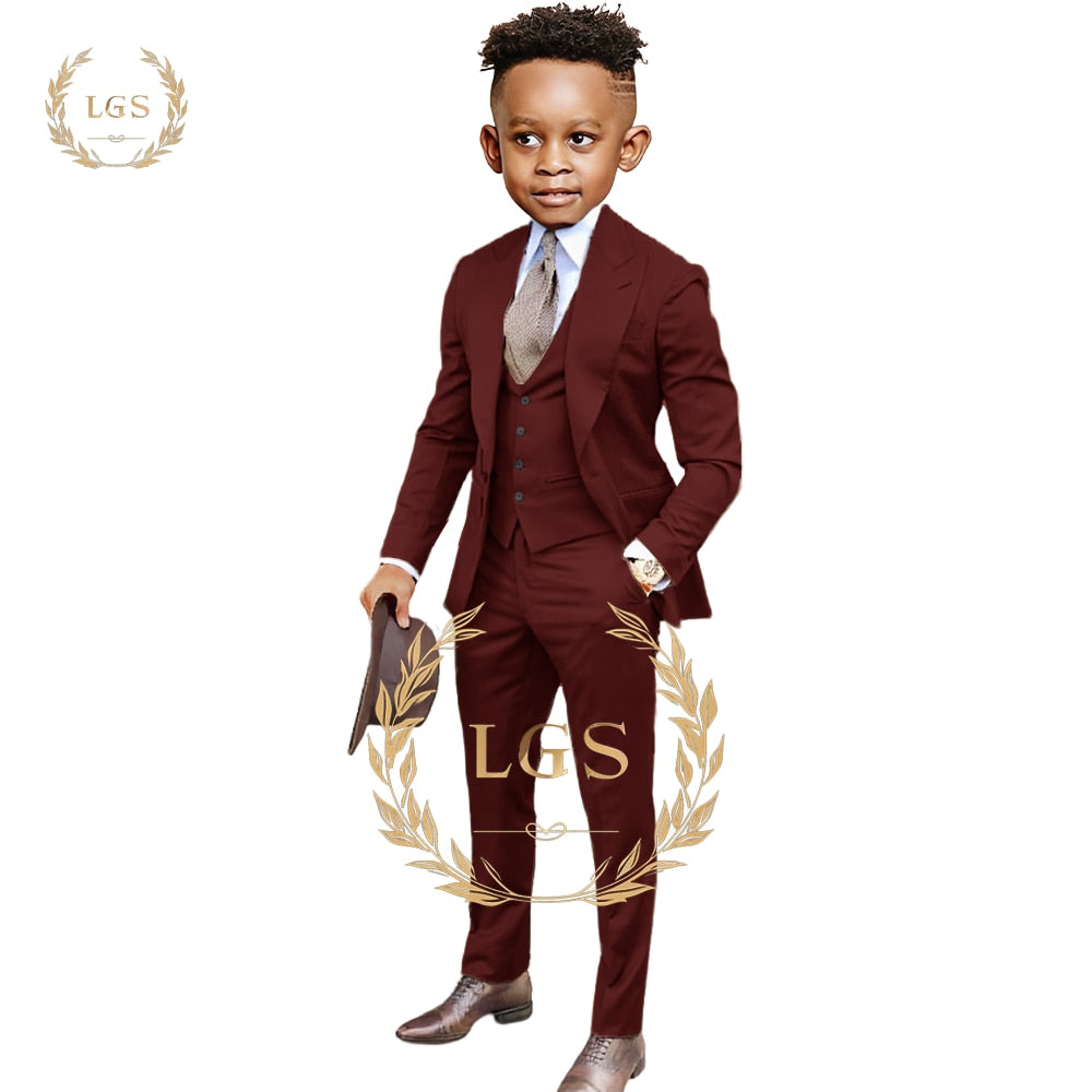 Handcrafted Boy's 3-Piece Suit Set: Perfect for Weddings, Parties, and Special Occasions, Embrace the Elegance