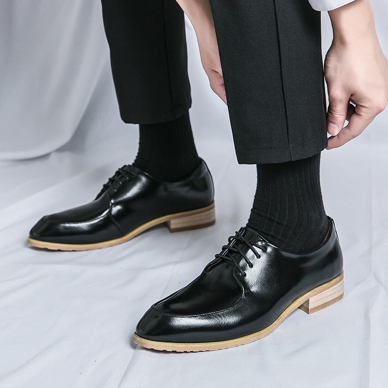 Men's Wedding Leather Shoes Formal Shoes White Lace Up Dress Shoes Oxfords Fashion Retro Elegant Office Leisure Work Footwear