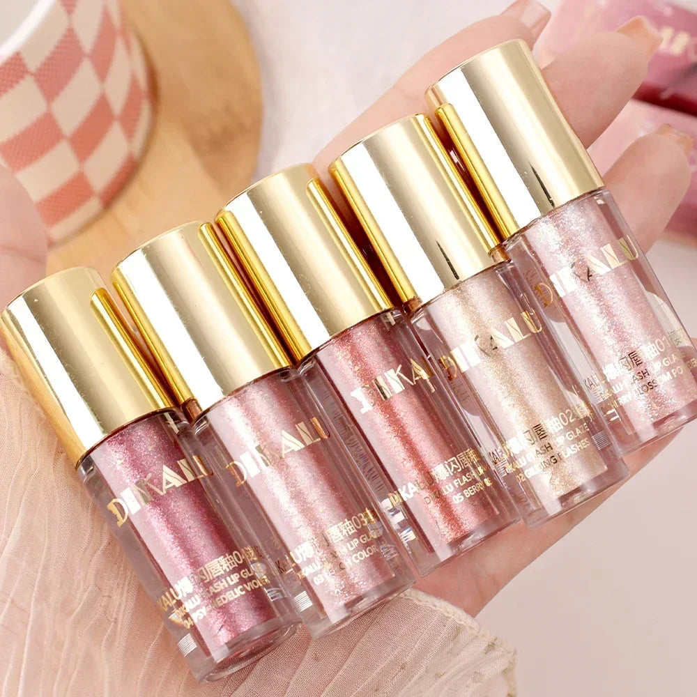 Mirror Water Gloss Shiny Lip Gloss Long Lasting Moisturizing Plumping Sexy Glitter Jelly Lip Glaze Korean Lips Makeup Cosmetics