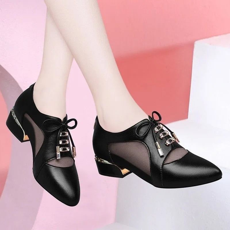Cresfimix Botas Femininas Women Cute Sweet High Quality Square Heel Short Ankle Boots Lady Casual Street Winter Heel Shoes A790B